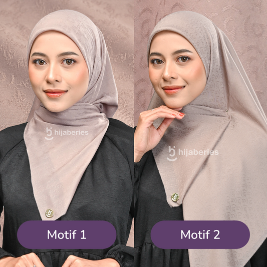 Jacquard Scarf Mono 2 Hijaberies - Khaky