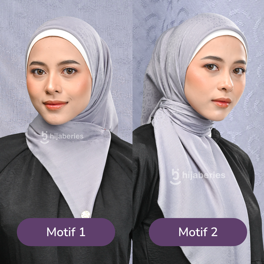 Jacquard Scarf Mono 1 Hijaberies - Lavender Ash