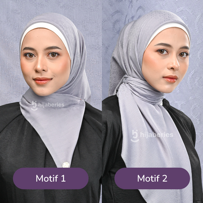 Jacquard Scarf Mono 1 Hijaberies - Lavender Ash