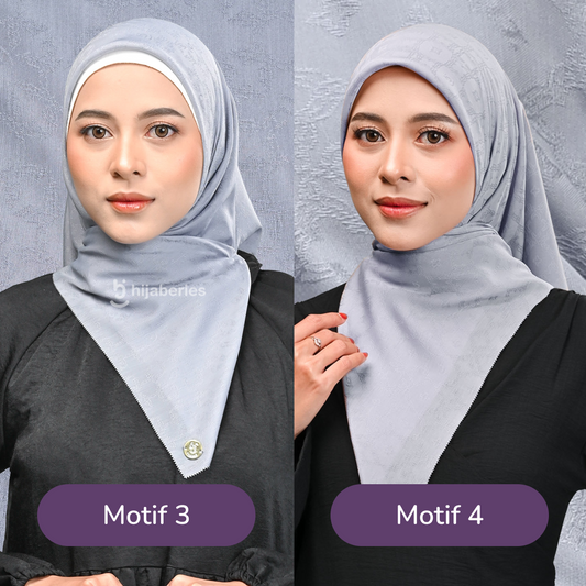 Jacquard Scarf Mono 3 Hijaberies - Silver