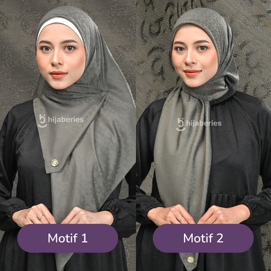 Jacquard Scarf Mono 2 Hijaberies - Stone