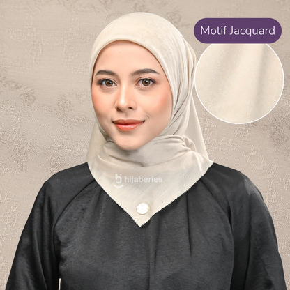 Hijaberies - Jacquard Scarf Mono 1 & 2 (Hijab Segiempat Tenun Jacquard Original with Box)