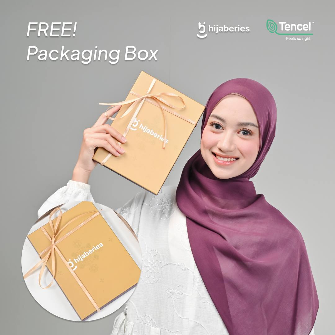 Pashmina Viscose Tencel Hijaberies (Hijab Pashmina dengan Exclusive Box) - Navy