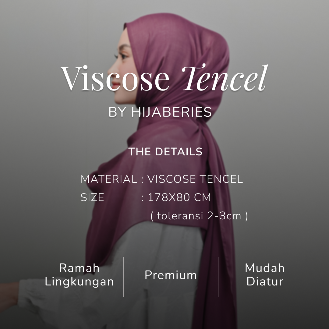 Pashmina Viscose Tencel Hijaberies (Hijab Pashmina dengan Exclusive Box) - Navy
