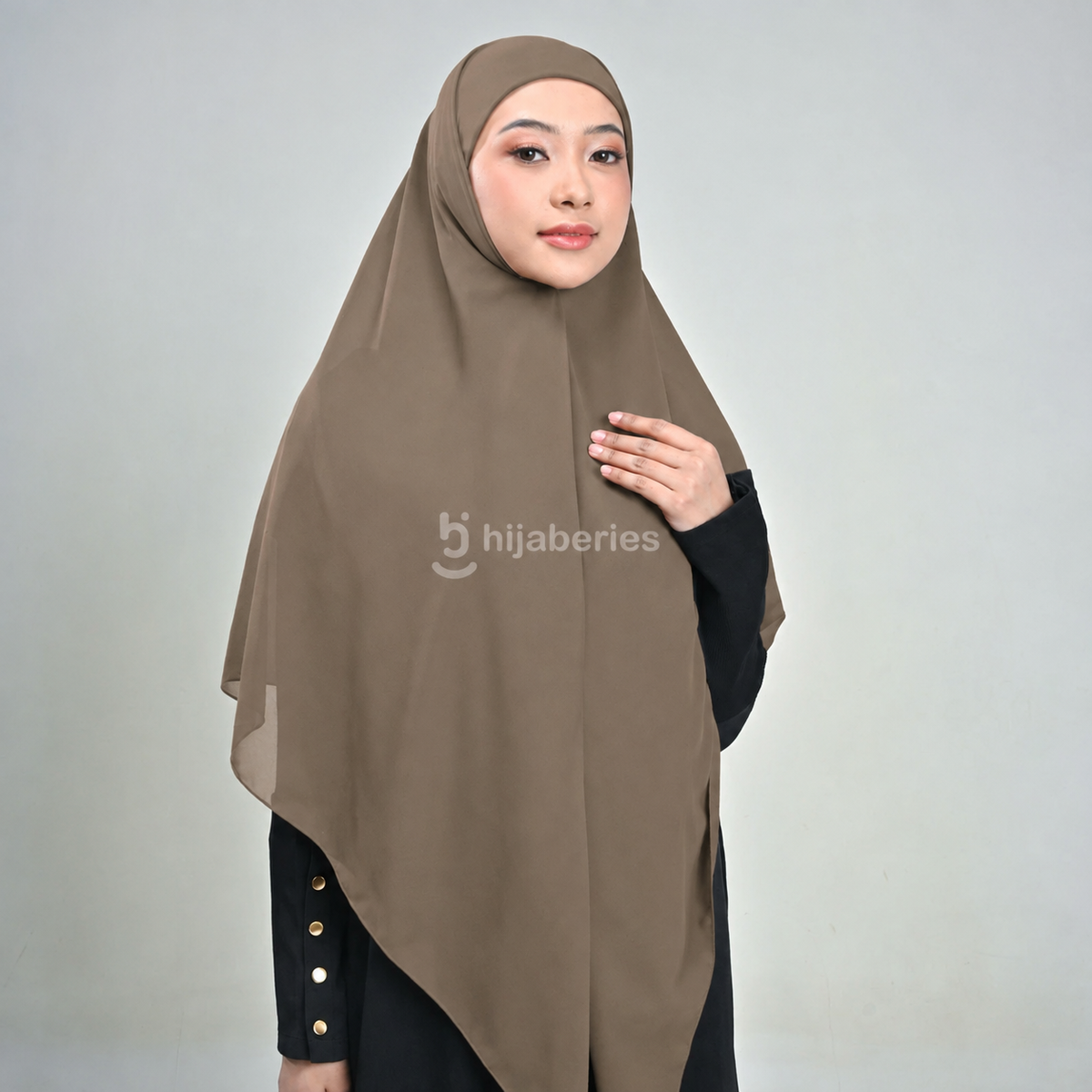 Hijaberies - Khiban Instan (Hijab Bandana Instan 2 Layer Bahan Ceruty Babydoll | Hijab Syar'i)
