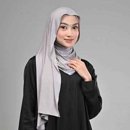 Kesa Tencel Pashmina Kaos Hijaberies - Light Grey
