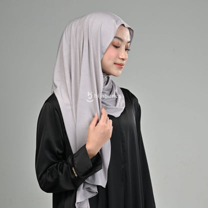 Kesa Tencel Pashmina Kaos Hijaberies - Light Grey