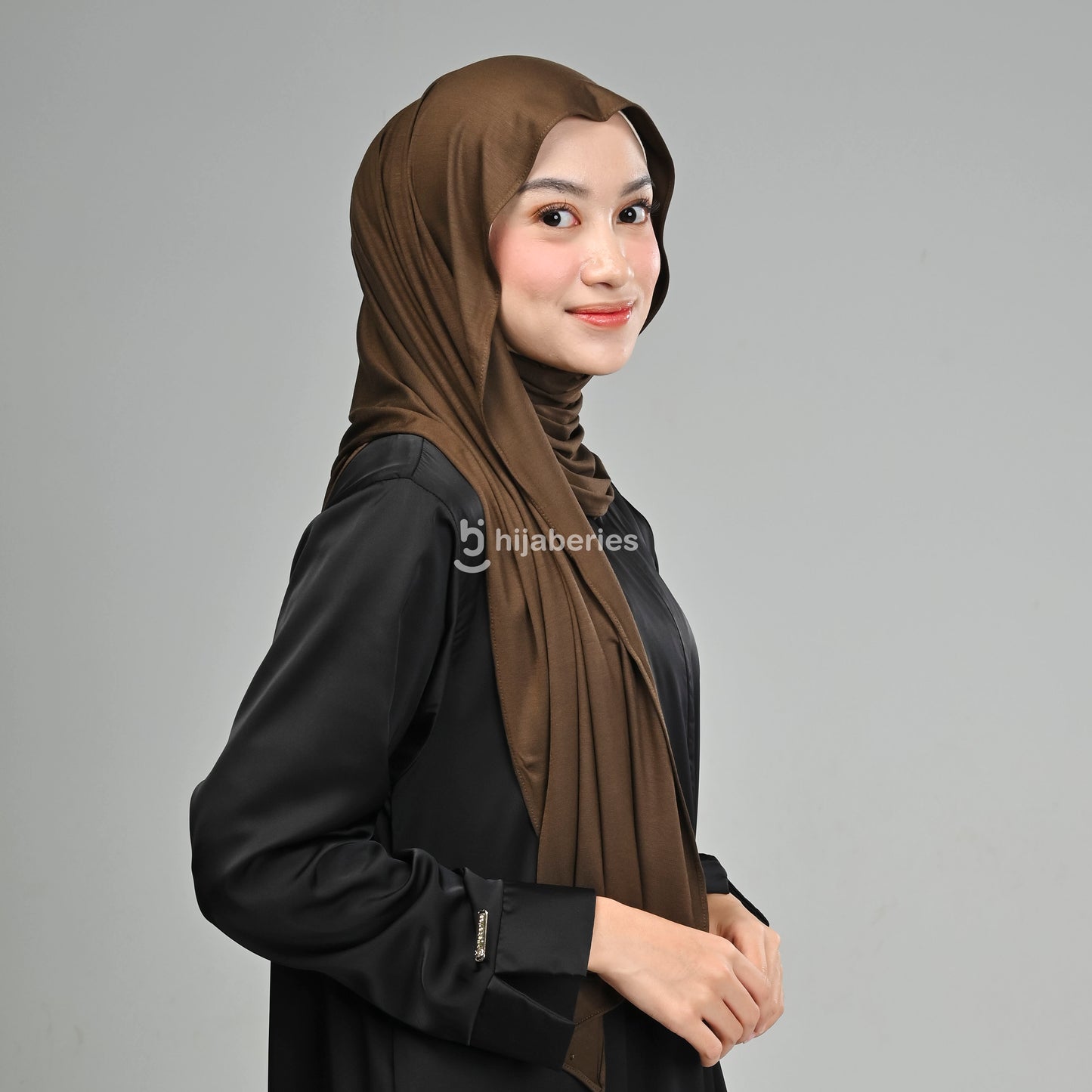Kesa Tencel Pashmina Kaos Hijaberies - Mahogany