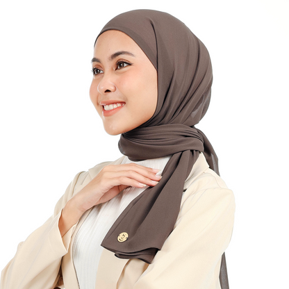 Malaka Pashmina Inner Hijaberies - Major Brown