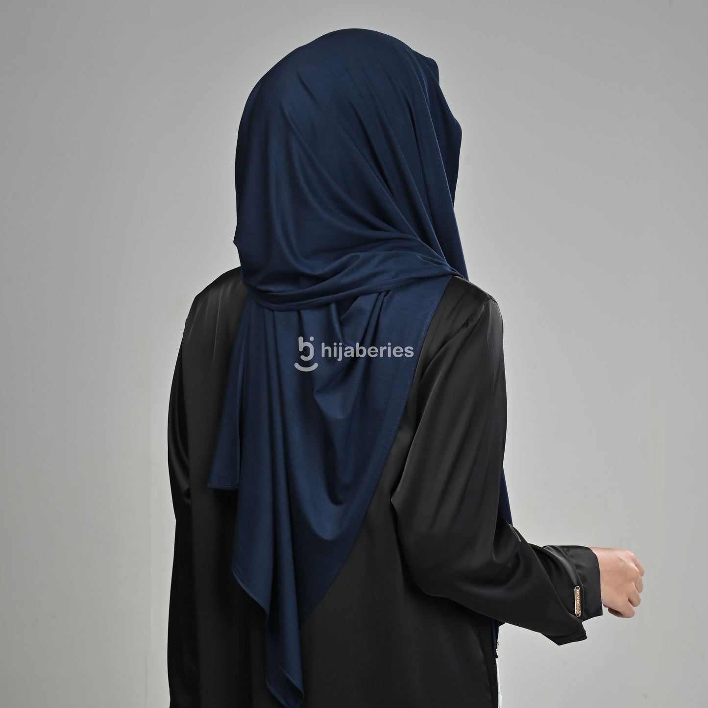 Kesa Tencel Pashmina Kaos Hijaberies - Navy