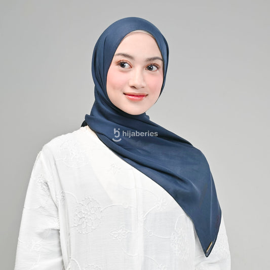 Pashmina Viscose Tencel Hijaberies (Hijab Pashmina dengan Exclusive Box) - Navy
