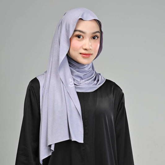 Kesa Tencel Pashmina Kaos Hijaberies - Silver