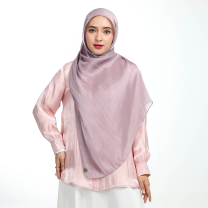 Shimmer Silk Pashmina Hijaberies - Soft Lavender