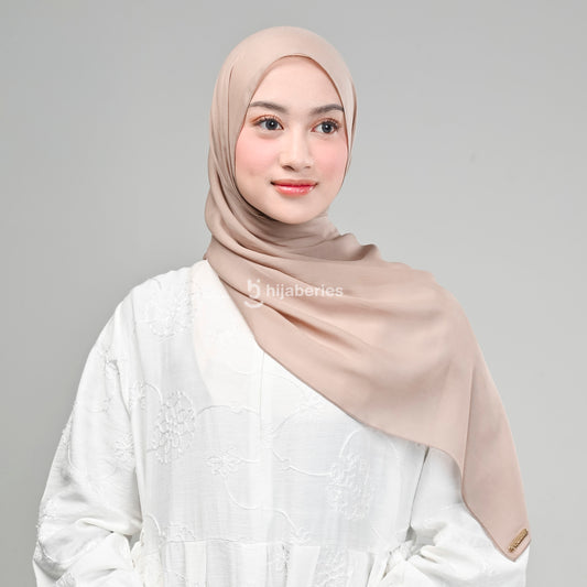 Pashmina Viscose Tencel Hijaberies (Hijab Pashmina dengan Exclusive Box) - Soft Taupe