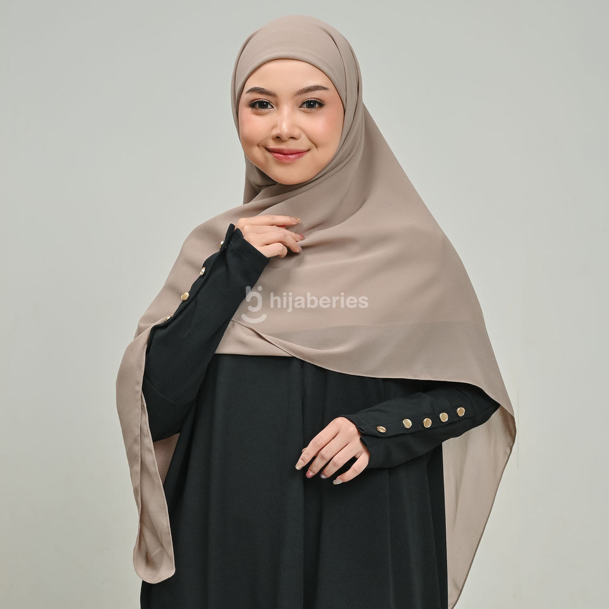 Hijaberies - Khiban Instan (Hijab Bandana Instan 2 Layer Bahan Ceruty Babydoll | Hijab Syar'i)