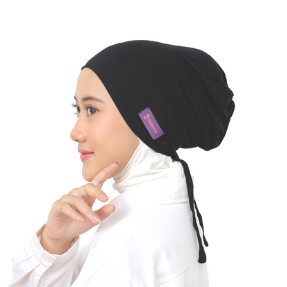 Hijaberies - Inner Hijab Arab (Ciput Arab Model Karet atau Tali Bahan Cotton)