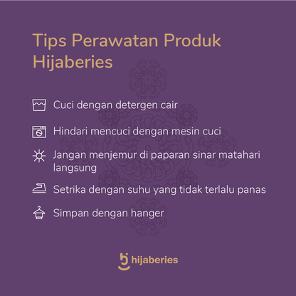 Ayudia Voal Bawal Plain Hijaberies - Grape