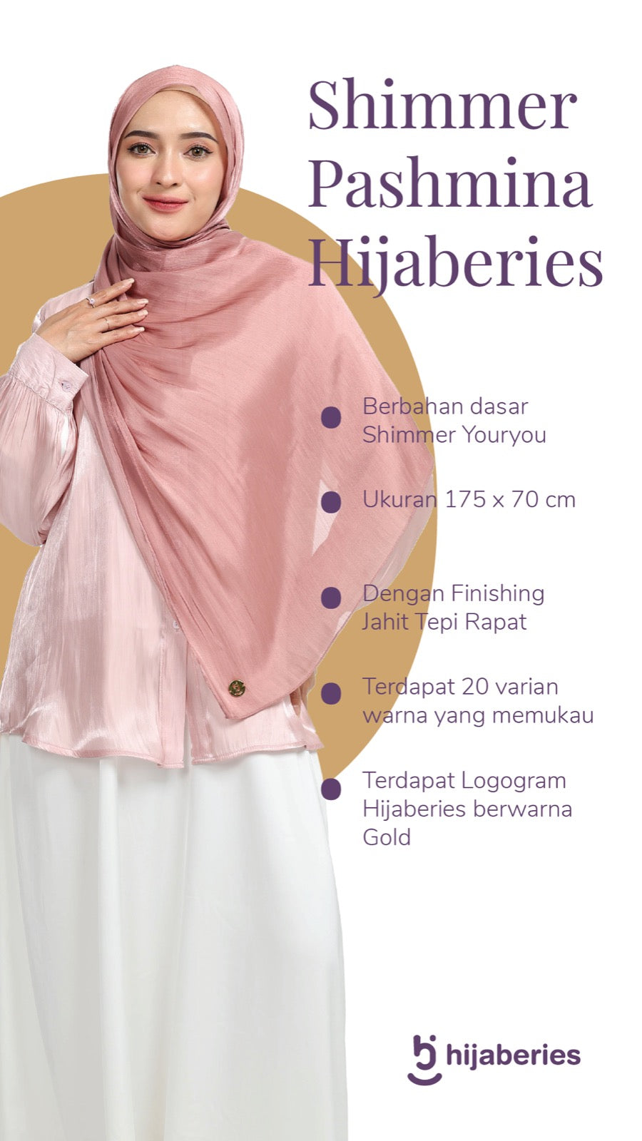 Shimmer Silk Pashmina Hijaberies - Blue Stone