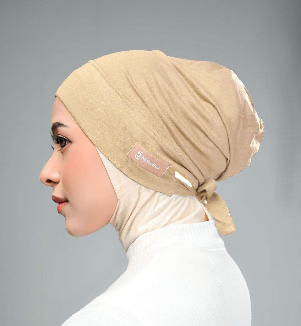 Hijaberies - Inner Hijab Arab (Ciput Arab Model Karet atau Tali Bahan Cotton)