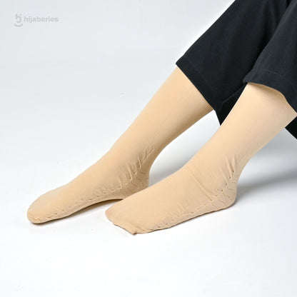 Turkiye Umrah Sock (Beige) - Kaos Kaki Umroh Anti Slip