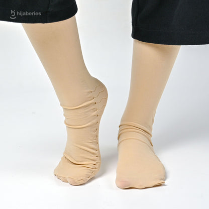 Turkiye Umrah Sock (Beige) - Kaos Kaki Umroh Anti Slip