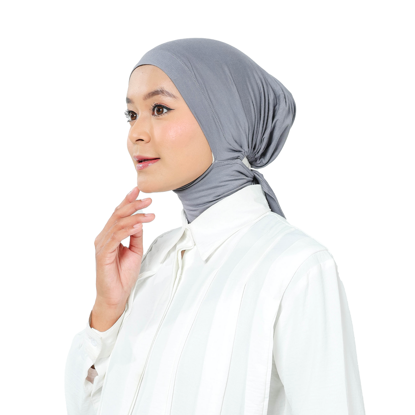 Inner Hijab Ear & Neck Cover Hijaberies - Charcoal Grey