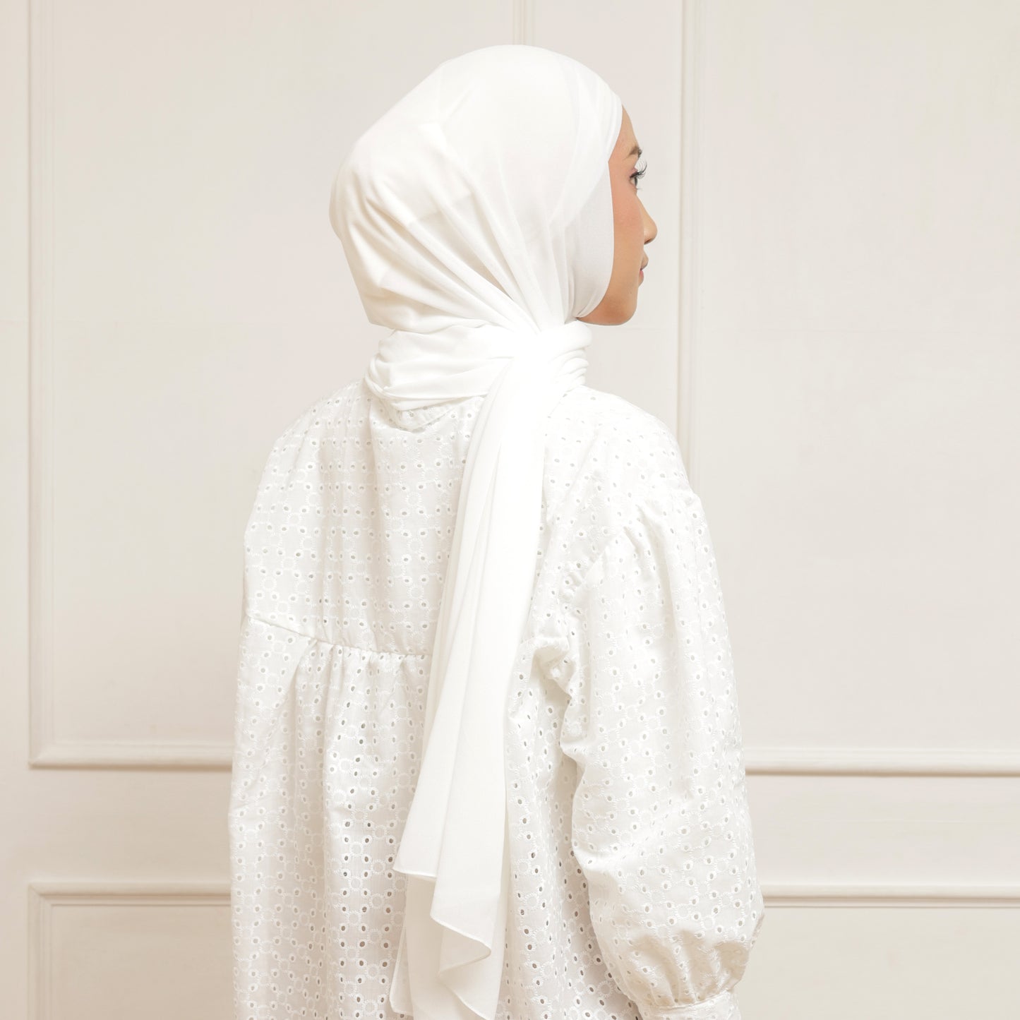 Lily Pashmina Inner 2in1 Hijaberies - Broken White