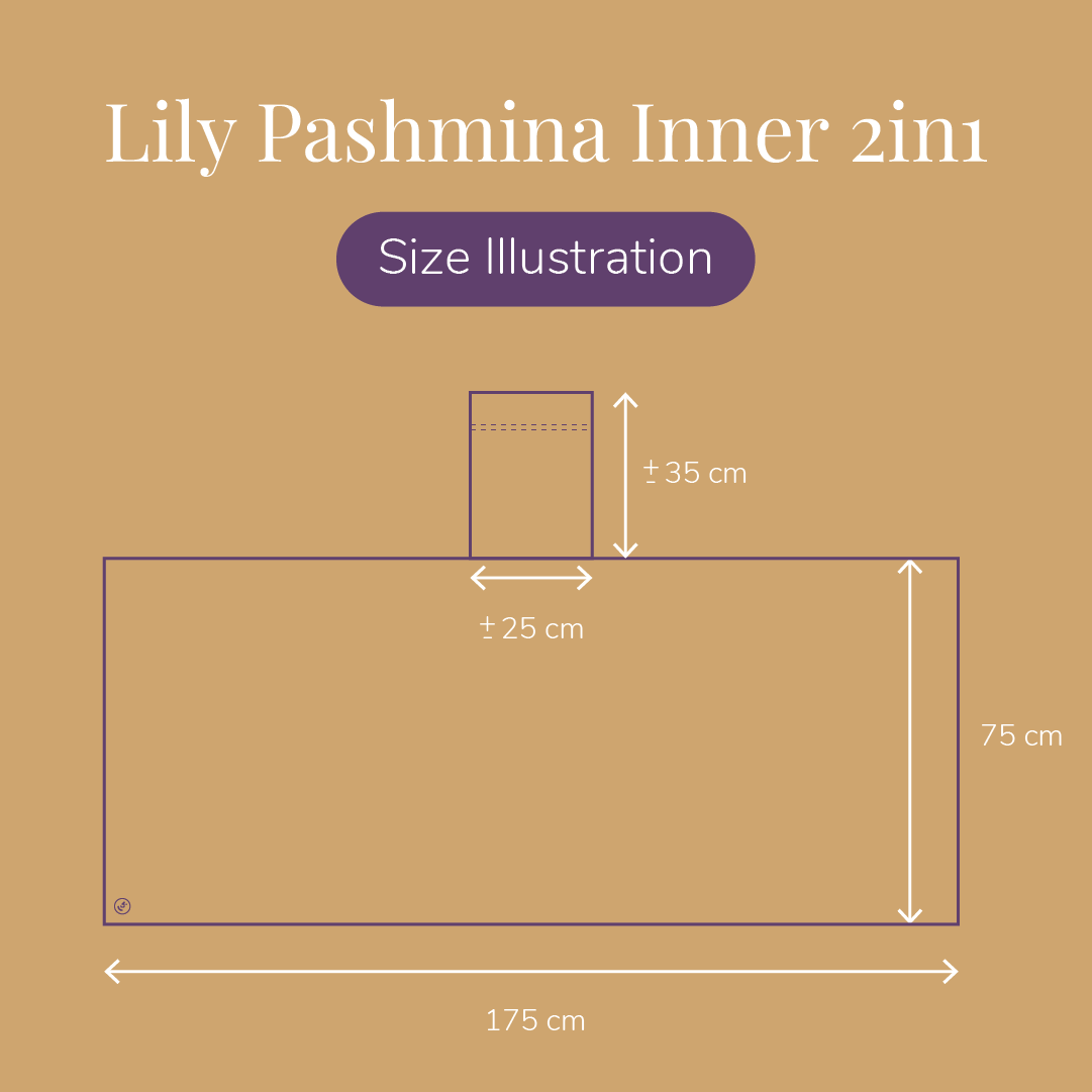 Lily Pashmina Inner 2in1 Hijaberies - Khaky