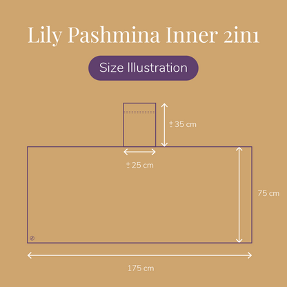 Lily Pashmina Inner 2in1 Hijaberies - Khaky