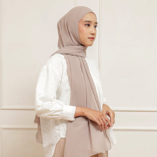 Lily Pashmina Inner 2in1 Hijaberies - Oyster