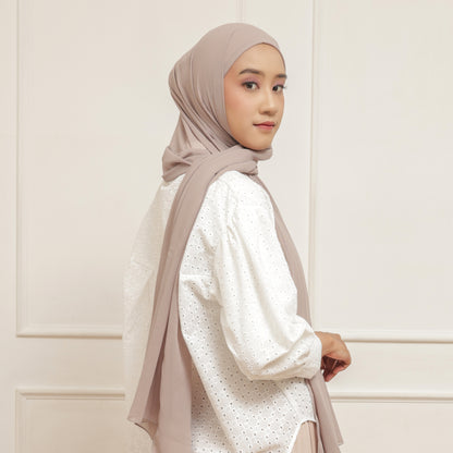 Lily Pashmina Inner 2in1 Hijaberies - Oyster