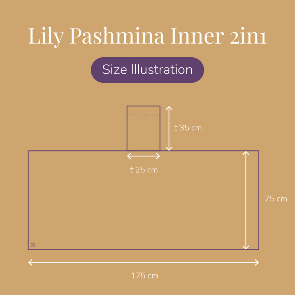 Hijaberies - Lily Pashmina 2in1 Inner Premium (Hijab Pashmina Instan dengan Ciput Long Headband)