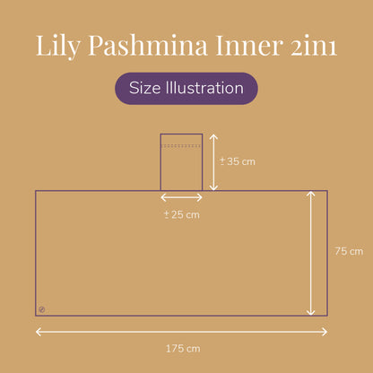 Hijaberies - Lily Pashmina 2in1 Inner Premium (Hijab Pashmina Instan dengan Ciput Long Headband)