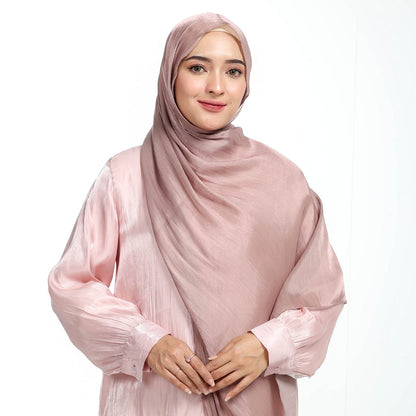 Shimmer Silk Pashmina Hijaberies - Toffee