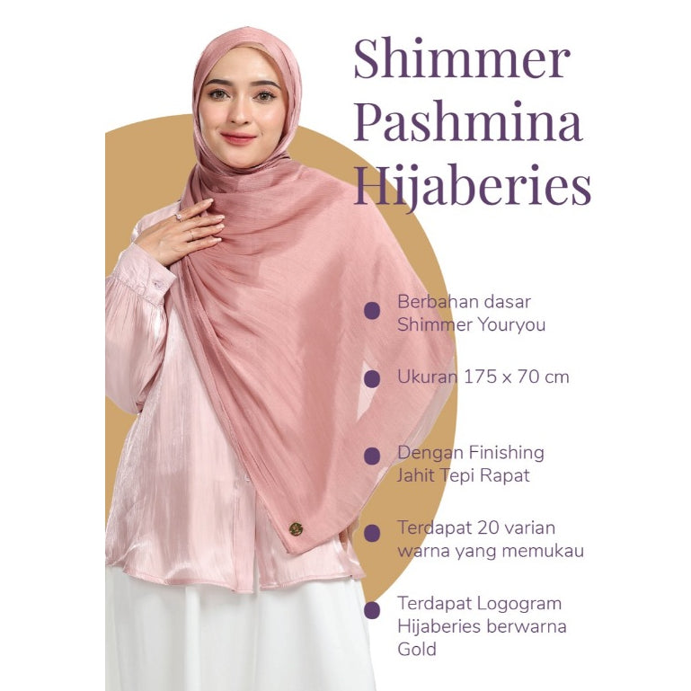 Shimmer Silk Pashmina Hijaberies - Black