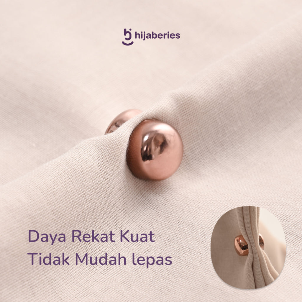 Hijaberies - Pin Magnet Hijab (Aksesoris Bahan Stainless Steel Ukuran 13mm)