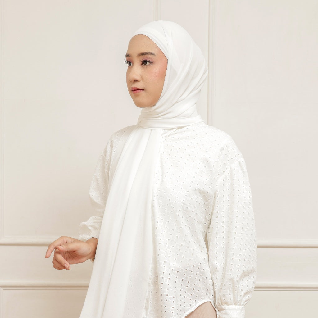 Hijaberies - Lily Pashmina 2in1 Inner Premium (Hijab Pashmina Instan dengan Ciput Long Headband)