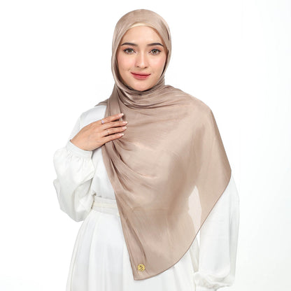 Shimmer Silk Pashmina Hijaberies - Bronze