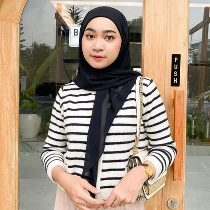 Hijaberies - Olivia Square Instan | Hijab Segiempat Instan Bandana Oval Malay