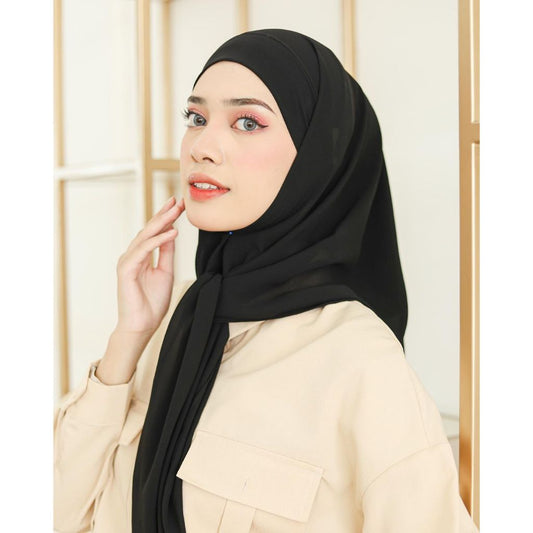 Hijaberies - Olivia Square Instan | Hijab Segiempat Instan Bandana Oval Malay
