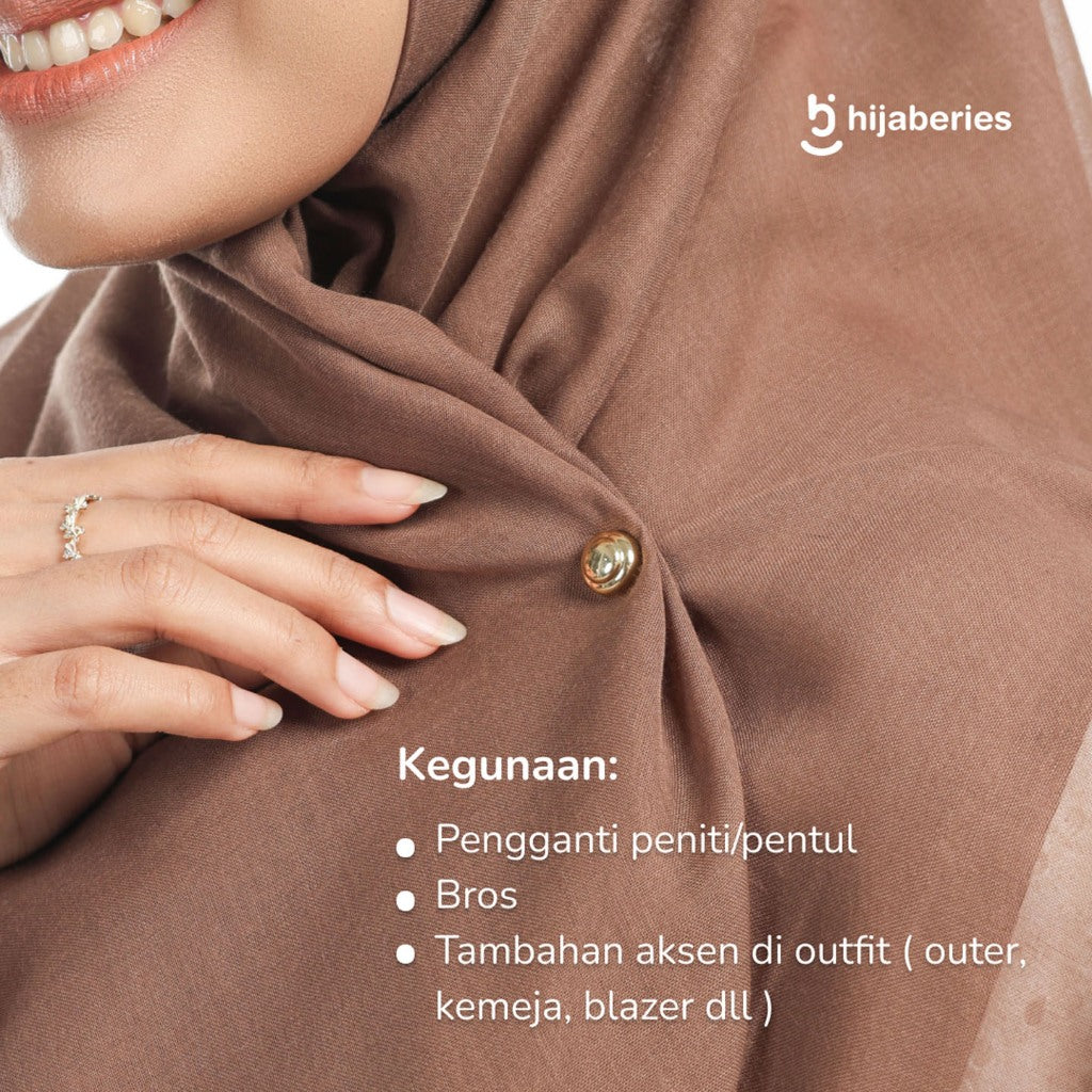 Hijaberies - Pin Magnet Hijab (Aksesoris Bahan Stainless Steel Ukuran 13mm)