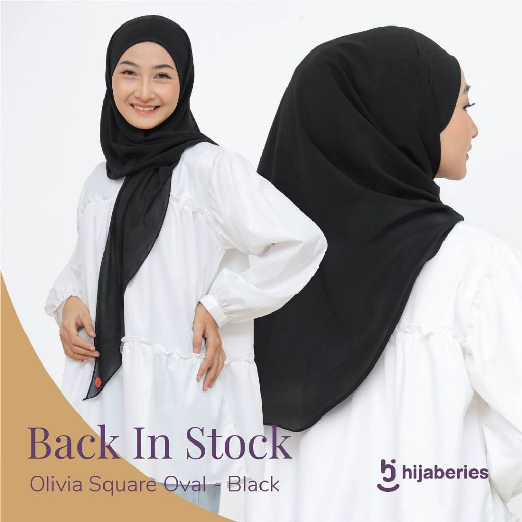 Hijaberies - Olivia Square Instan | Hijab Segiempat Instan Bandana Oval Malay