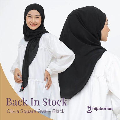 Hijaberies - Olivia Square Instan | Hijab Segiempat Instan Bandana Oval Malay