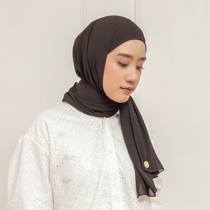 Hijaberies - Lily Pashmina 2in1 Inner Premium (Hijab Pashmina Instan dengan Ciput Long Headband)