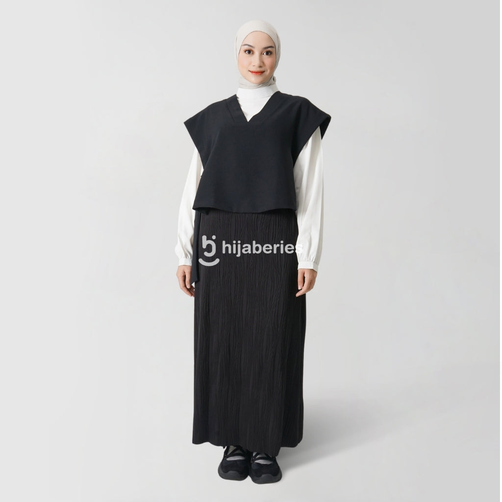 Hijaberies - Batwing Tie Side Vest (Vest Wanita Bahan Polyester Premium)