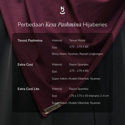 Hijaberies Kesa Pashmina Kaos (Pashmina bahan Rayon Spandex dan Tencel Modal)