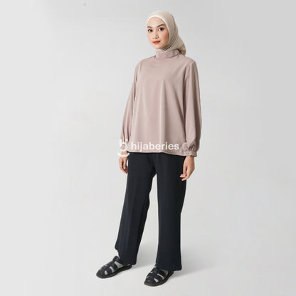 Hijaberies - Basic Flowy Blouse (Blouse Wanita Bahan Polyseter Premium)
