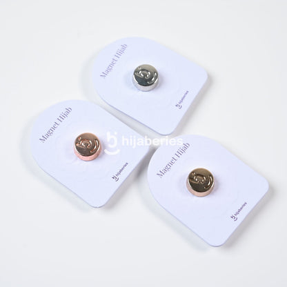 Hijaberies - Pin Magnet Signature (Aksesoris Hijab Bahan Stainless Steel Ukuran 11mm)