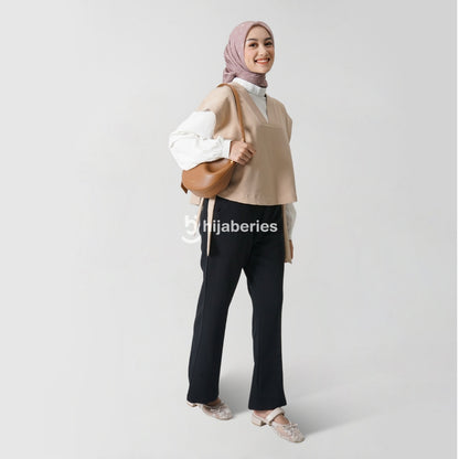 Hijaberies - Batwing Tie Side Vest (Vest Wanita Bahan Polyester Premium)