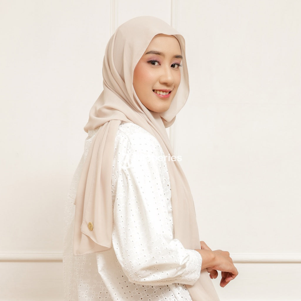 Hijaberies - Lily Pashmina 2in1 Inner Premium (Hijab Pashmina Instan dengan Ciput Long Headband)